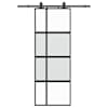 vidaXL l&uuml;kanduks riistvara komplektiga must 76x205 cm karastatud klaas