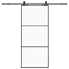 vidaXL liuguks tarvikutega, must, 90 x 205 cm, ESG-klaas