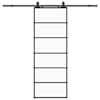 vidaXL liuguks tarvikutega, must, 76 x 205 cm, ESG-klaas