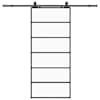 vidaXL liuguks tarvikutega, must, 90 x 205 cm, ESG-klaas