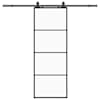 vidaXL liuguks tarvikutega, must, 76 x 205 cm, ESG-klaas