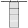 vidaXL liuguks tarvikutega, must, 76 x 205 cm, ESG-klaas