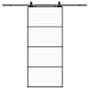 vidaXL liuguks tarvikutega, must, 90 x 205 cm, ESG-klaas