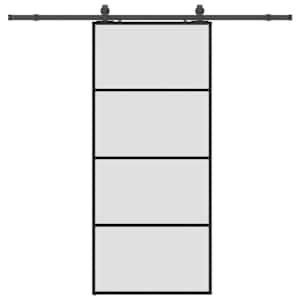 Posuvné dveře se sadou kování černé 90x205 cm ESG Glass - obrázek 2