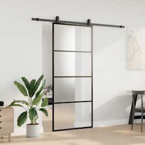 Posuvné dveře se sadou kování černé 90x205 cm ESG Glass - obrázek 3