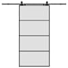 vidaXL l&uuml;kanduks furnituurikomplektiga, must, 102,5 x 205 cm, ESG-klaas