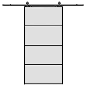Posuvné dveře se sadou kování černé 102,5x205 cm ESG Glass - obrázek 2