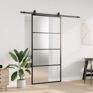 Posuvné dveře se sadou kování černé 102,5x205 cm ESG Glass - obrázek 3