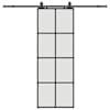 vidaXL liuguks tarvikutega, must, 76 x 205 cm, ESG-klaas