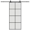 vidaXL liuguks tarvikutega, must, 90 x 205 cm, ESG-klaas
