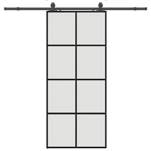Posuvné dveře se sadou kování černé 90x205 cm ESG Glass - obrázek 2