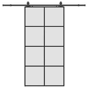 Posuvné dveře se sadou kování černé 102,5x205 cm ESG Glass - obrázek 2