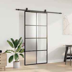 Posuvné dveře se sadou kování černé 102,5x205 cm ESG Glass - obrázek 3