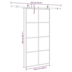 Posuvné dveře se sadou kování černé 102,5x205 cm ESG Glass - obrázek 9