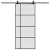vidaXL liuguks tarvikutega, must, 90 x 205 cm, ESG-klaas
