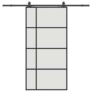Posuvné dveře se sadou kování černé 102,5x205 cm ESG Glass - obrázek 2