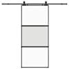 vidaXL l&uuml;kanduks riistvara komplektiga must 90x205 cm karastatud klaas