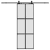 vidaXL l&uuml;kanduks riistvara komplektiga must 76x205 cm karastatud klaas