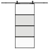 vidaXL l&uuml;kanduks riistvara komplektiga must 90x205 cm karastatud klaas