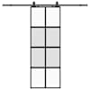 vidaXL l&uuml;kanduks riistvara komplektiga must 76x205 cm karastatud klaas
