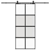 vidaXL l&uuml;kanduks riistvara komplektiga must 90x205 cm karastatud klaas