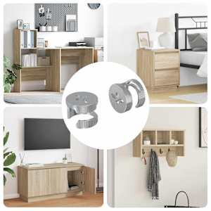 Matice z zamikom 2 pcs srebrna 12 x 10 mm Kovina