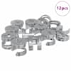 vidaXL Kamlock mutrid 12 tk H&otilde;bedane 12 x 10 mm Metall