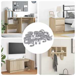 Matice z zamikom 8372 pcs srebrna Kovina