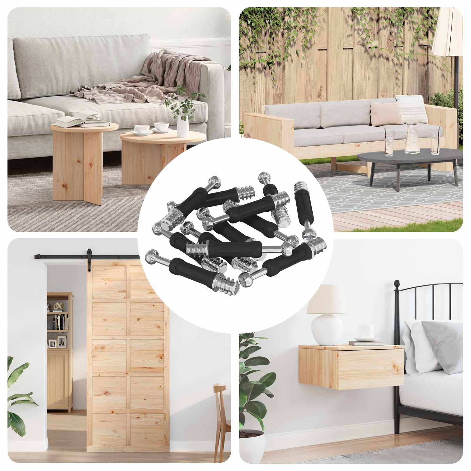 vidaXL Schwenkverschluss-Schrauben 5000 pcs Silber und Schwarz