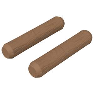 Dřevěné kolíky 2 pcs Hnědá Ø8 x 35 mm masivní dřevo - obrázek 2