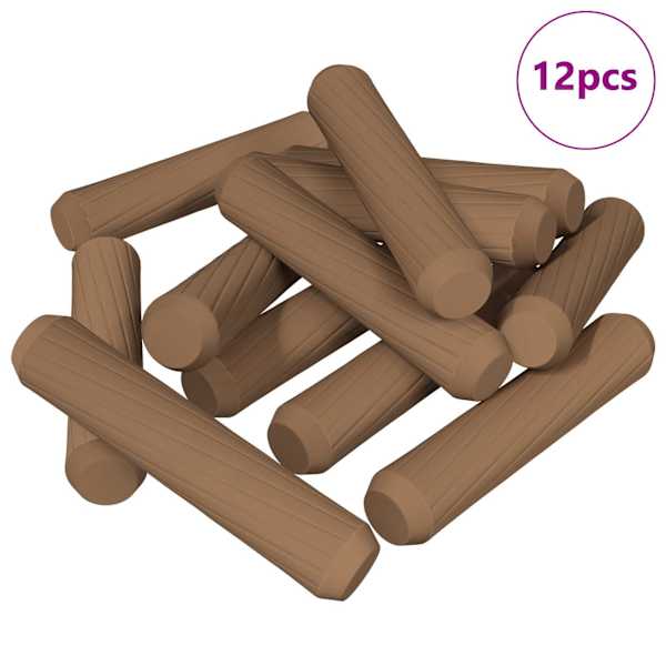 vidaXL Puitpulk 12 tk Pruun &Oslash; 8 x 35 mm T&auml;ispuit