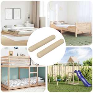 Leseni zatiči 2 pcs Rjava Ø8 x 50 mm Trden les