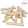 vidaXL Puitpulk 12 tk Pruun &Oslash; 8 x 50 mm T&auml;ispuit