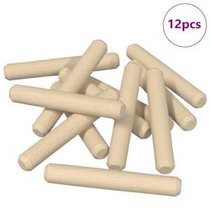 Dřevěné kolíky 12 pcs Hnědá Ø8 x 50 mm masivní dřevo - obrázek 2