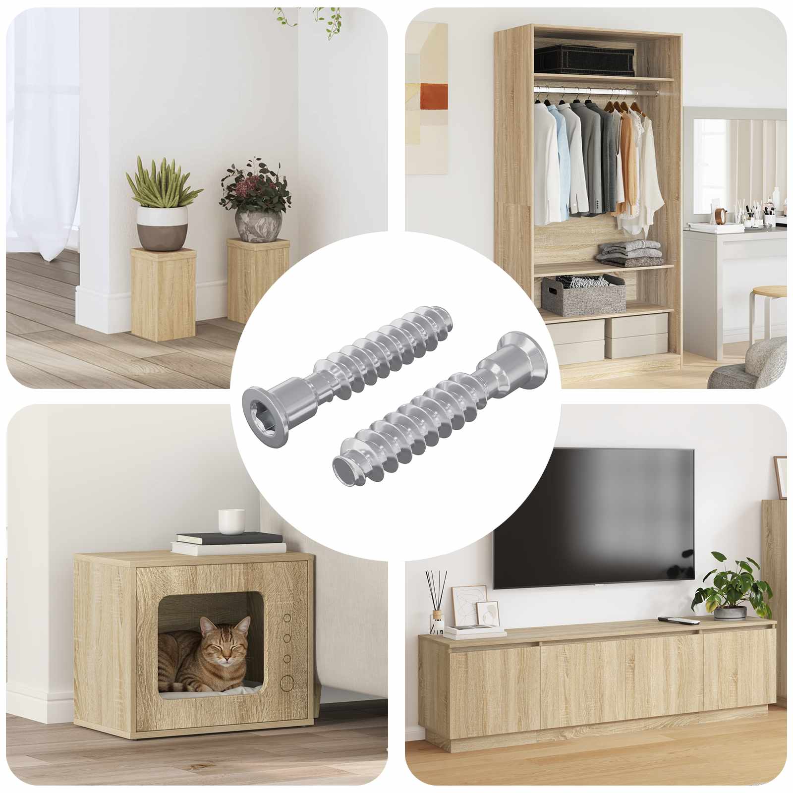 vidaXL Kopfschraube 2 pcs Silber M7 x 40 mm Stahl