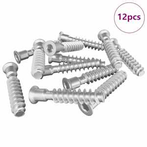 Šroub s hlavou a krytkou 12 pcs Stříbrná M7 x 40 mm Ocel - obrázek 2