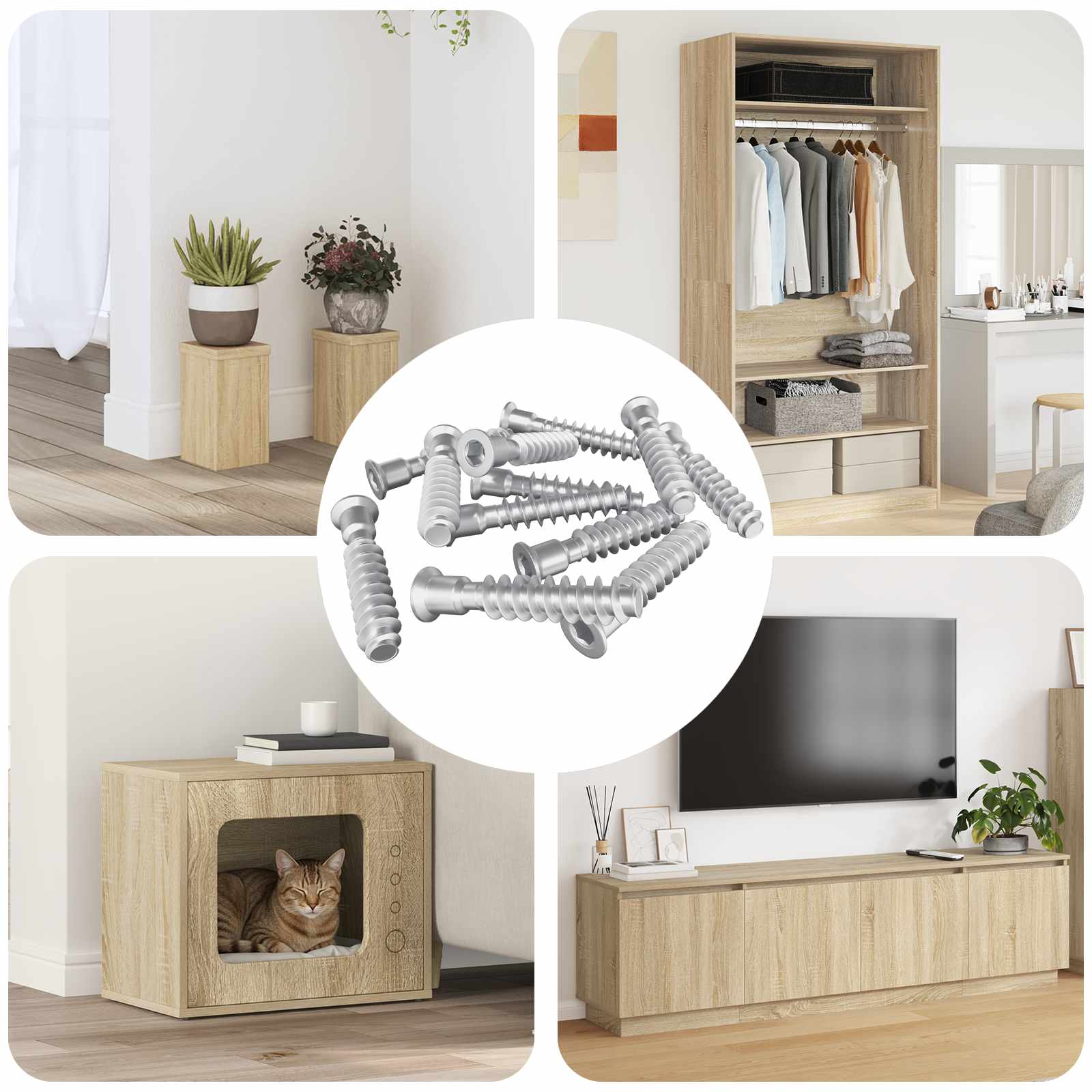 vidaXL Kopfschraube 2900 pcs Silber Stahl