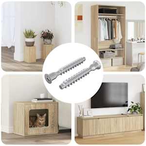 Potrdilni vijaki 2 pcs srebrna Ø7 x 50 mm Kovina