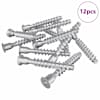 vidaXL Kinnituskruvid 12 tk H&otilde;bedane &Oslash;7 x 50 mm Metall
