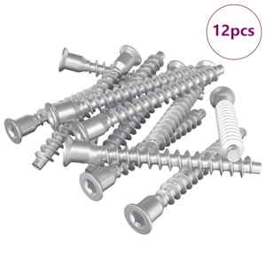 Confirmat šrouby 12 pcs Stříbrná Ø7 x 58 mm Kov - obrázek 2
