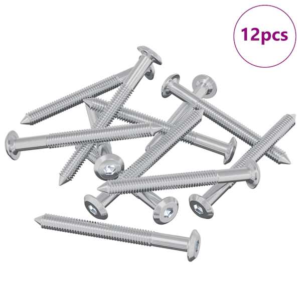 vidaXL M&ouml;&ouml;blikruvid 12 tk H&otilde;bedane M6 x 60 mm Teras