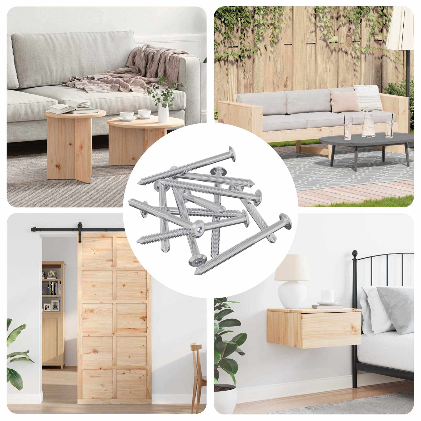 Pohištveni vijaki 1400 pcs srebrna Jeklo