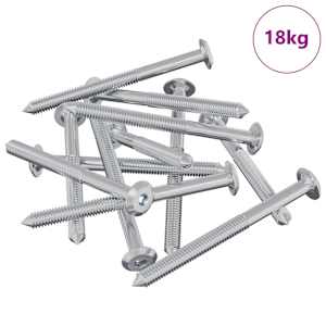 Nábytkové šrouby 1400 pcs Stříbrná Ocel - obrázek 2