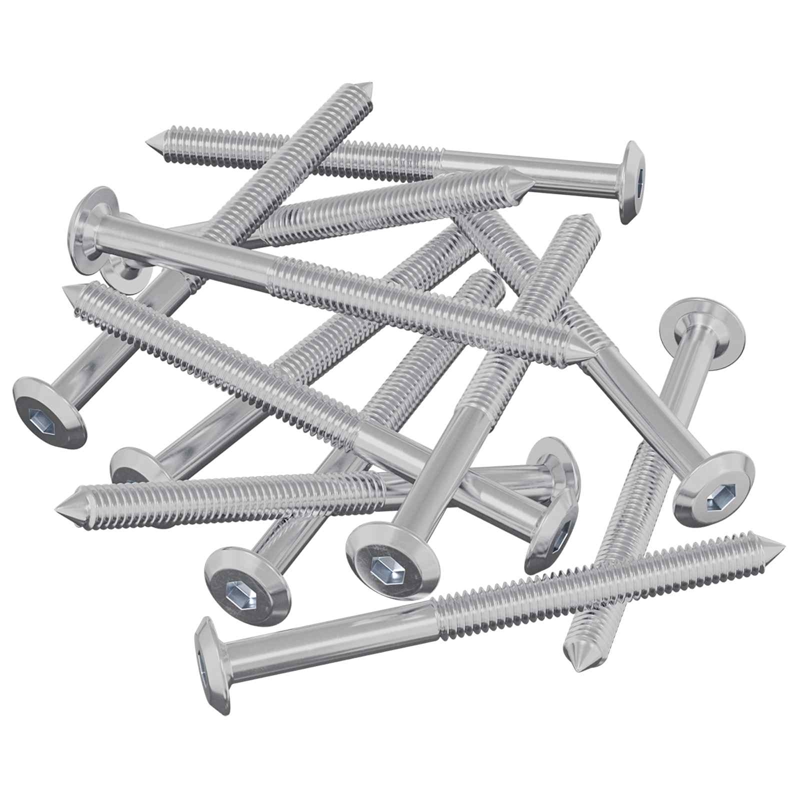 Thumbnail - vidaXL Möbel-Schrauben 12 pcs Silber M6 x 85 mm Stahl