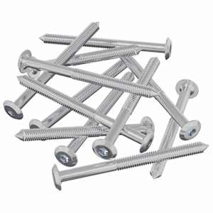 Nábytkové šrouby 12 pcs Stříbrná M6 x 85 mm Ocel - obrázek 2