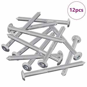 Nábytkové šrouby 12 pcs Stříbrná M6 x 85 mm Ocel - obrázek 3