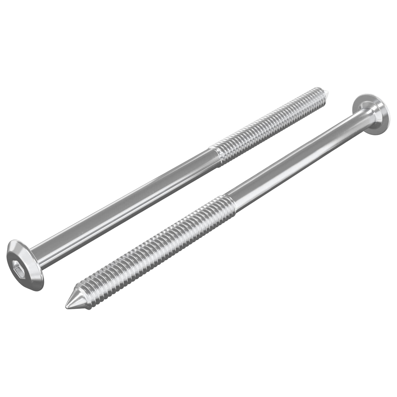 vidaXL Möbel-Schrauben 2 pcs Silber M6 x 100 mm Stahl