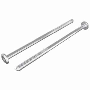 Nábytkové šrouby 2 pcs Stříbrná M6 x 120 mm Ocel - obrázek 2