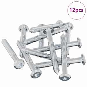 Šroub 12 pcs Stříbrná M6 x 50 mm Ocel - obrázek 2