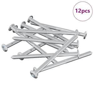 Šroub 12 pcs Stříbrná M6 x 85 mm Ocel - obrázek 2